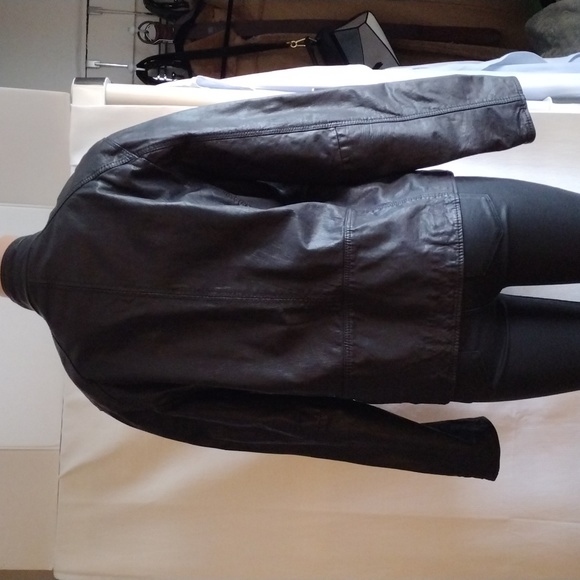 Cole Haan , black  men's moto jacket  M - Picture 4 of 12